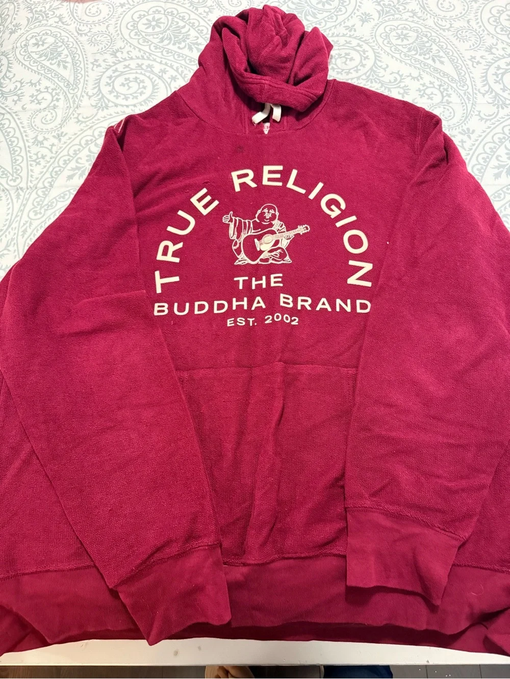 True Religion Berry Graphic Pullover Hoodie